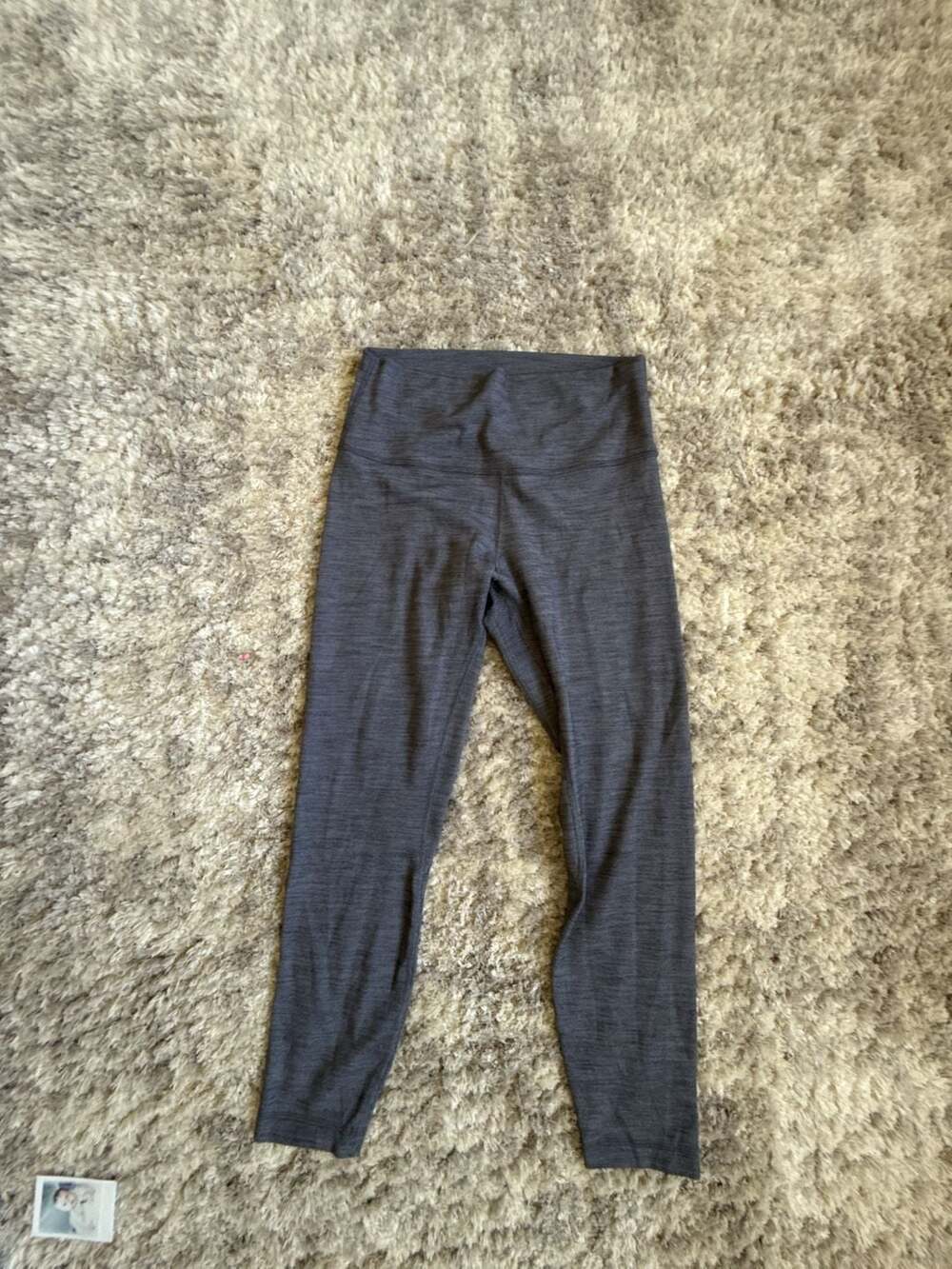 Lululemon High-Rise Leggings Herringbone Black Grey